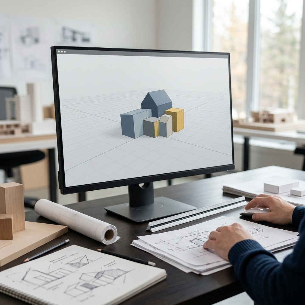 SketchUp, modéliser ses premiers volumes en 3D